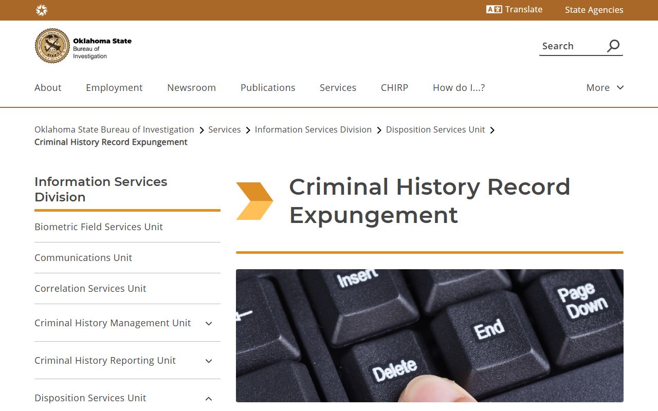 Cimarron County jail mugshots OSBI expungement information